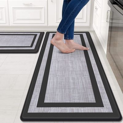 Wasserdichte Küchenteppichmatte mit Kissen PVC-weiche rutschfeste Teppiche für Hauswaschbecken