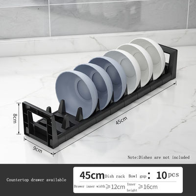 48*16*9,5 cm Geschirrhalter für Küchenschrank Schublade Essensgeschirr Rückziehbarer Halter