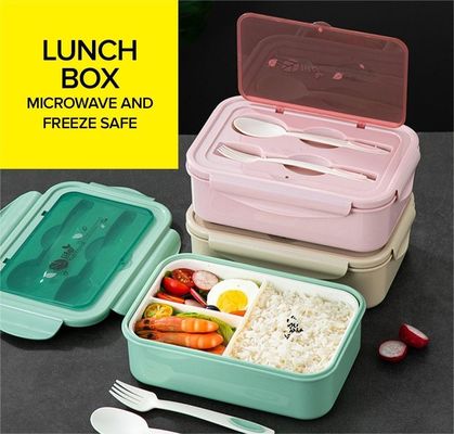 Lunchbox für Kinder/Erwachsene PP5 1400 ml Mikrowellenfrieren sicher BPA-frei mit Löffelgabel