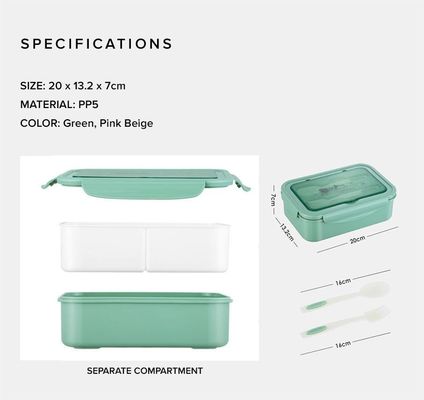 Produktion Löffel/Fork/Messer/Chopsticks Kit BPA-frei 1400 ML PP5 Lunchbox für Kinder/Erwachsene