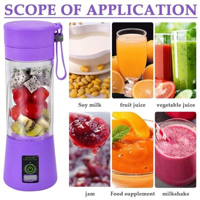 Silikon PC Elektrische Mini-Eisflasche-Blender Zuhause USB 2/4/6 Blades Saftsauger Tasse Maschine