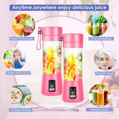 380 ml Kapazität Mini-Blender USB Wiederaufladbares Fruchtsaft-Portable-Saftsaftbecher-Tasse für zu Hause