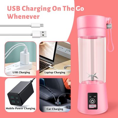 380 ml Kapazität Mini-Blender USB Wiederaufladbares Fruchtsaft-Portable-Saftsaftbecher-Tasse für zu Hause