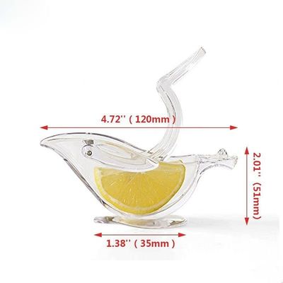 Vorrätig Portable Transparent Acrylic Manual Frucht Zitronensaftsauger Hand Zitronensaftpresser Vogel