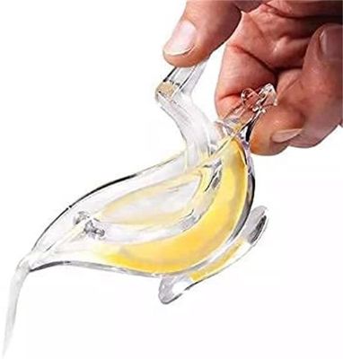 Vorrätig Portable Transparent Acrylic Manual Frucht Zitronensaftsauger Hand Zitronensaftpresser Vogel