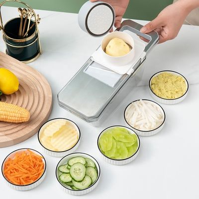 Gemüseschneider aus Minzgrünem Edelstahl, perfekt für schnelle und einfache Zubereitung