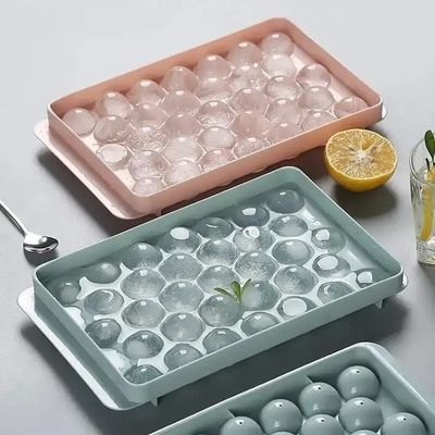 33 Hohlräume Kreis Rundkugel Eiswürfel Tabelle Kugel Kunststoff Eiskugel Macher Form mit Deckel