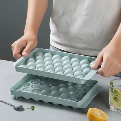 33 Hohlräume Kreis Rundkugel Eiswürfel Tabelle Kugel Kunststoff Eiskugel Macher Form mit Deckel