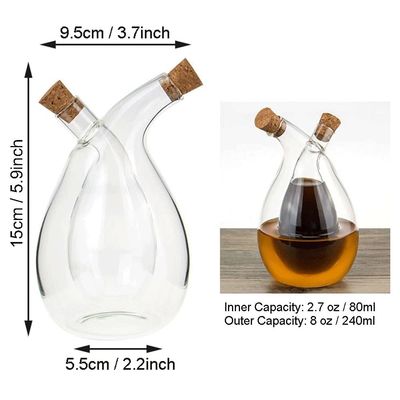 350 ml Flasche Topf Trennkessel Setze Schatzboot für Oliver Öl und Essig Dispenser