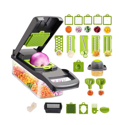 Gemüseschneider 12 in 1 Lebensmittelschneider Mandoline-Schneider für Küchenzubehör