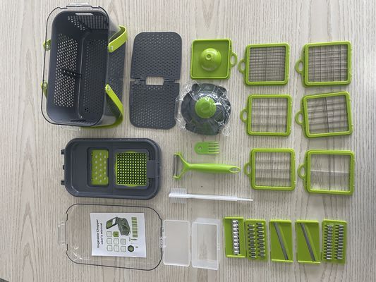 Gemüseschneider 12 in 1 Lebensmittelschneider Mandoline-Schneider für Küchenzubehör