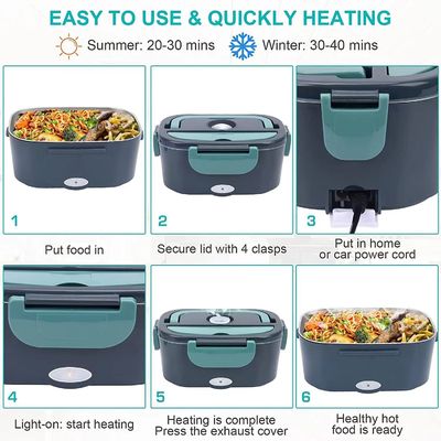 1L Heizung thermische elektrische Lunchbox mit 304 Edelstahl Lebensmittelbehälter