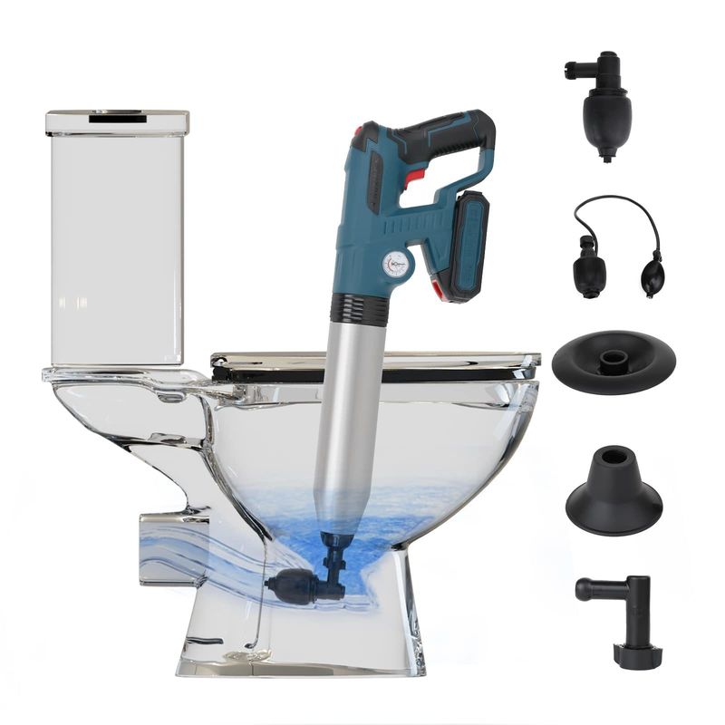 Toilettenspüler Abflussöffner Luftdruck Sanitärwasserkanone Abflussblaster zum Entstopfen