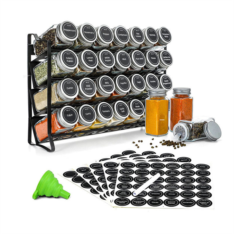 4 Schichten Draht-Eisen-Gitter Gewürz-Glas-Rack für die Küche Organisation Rack Größe 30*9.8*23.3cm