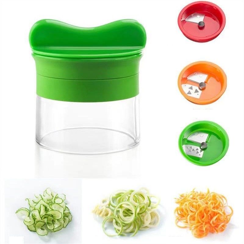 Spiralizer Grobe und feine Julienne-Schneide 3 in 1 Handgemüseschneider für Orange