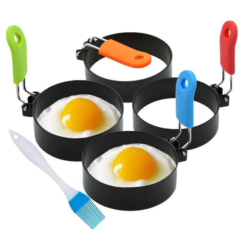 Zuhause Küche Edelstahl Ei Kochringe Pfannkuchen Formen zum Braten von Eiern und Omelett
