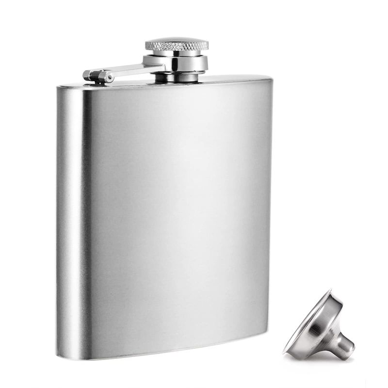 Leder überzogen Edelstahl Weinflasche für Männer 8oz Outdoor Hip Flasche Produktgröße 93*122mm