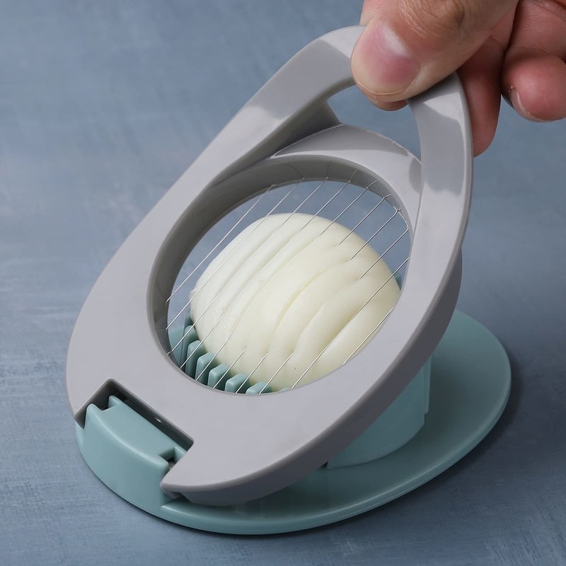 Eierschneider aus Edelstahl für gekochte Eier Handschneiderdraht 12*8,3*3,2cm