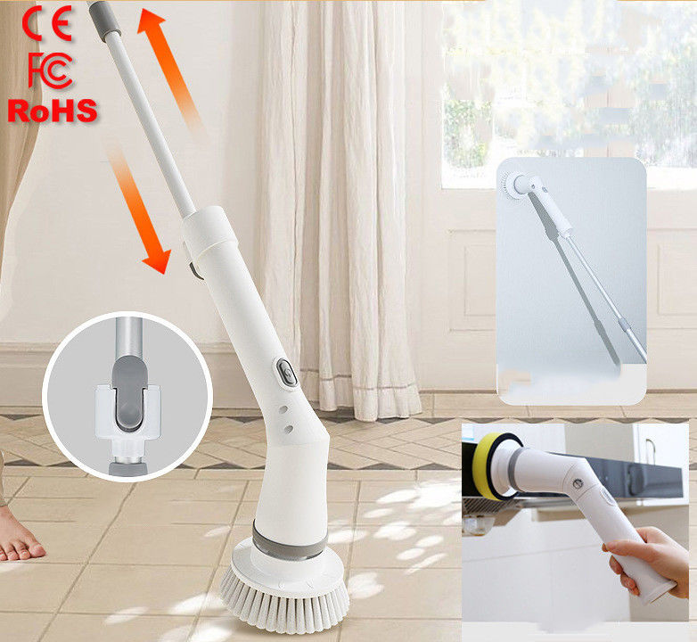 7 Austauschbare Bürstenköpfe Elektrische Spin-Scrubber für die Reinigung des Badezimmer-Küchenbodens