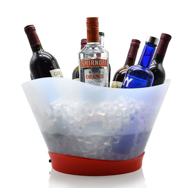 12L wiederaufladbares Licht-Up-Lager-LED-Eisbehälter für Champagner- und Weinflaschen