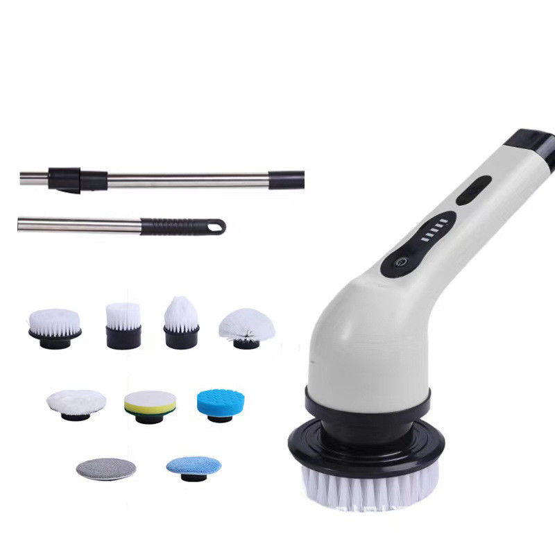 9 Austauschbare Köpfe Kabellose Badewanne Power-Scrubber für Haushaltsreinigung Bürste