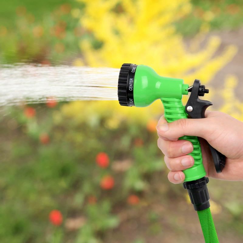 25-250ft hoher Druck Schwerlast Gartenwasserschlauch Sprühdüse mit erweiterbarem Schlauch