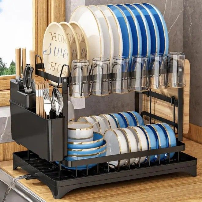 85*32*15cm Metallgeschirrenträger-Organisator für nachhaltiges und hygienisches Tellertrocknen