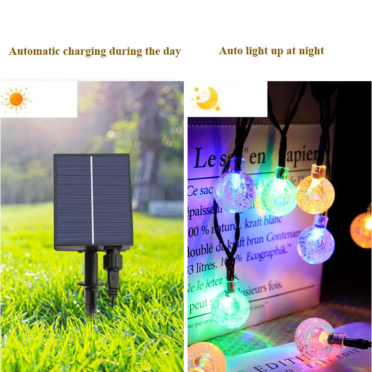 Fernbedienung Blasenkugel Solarstring Lichter für Garten Bistro Cafe Hinterhof Urlaub