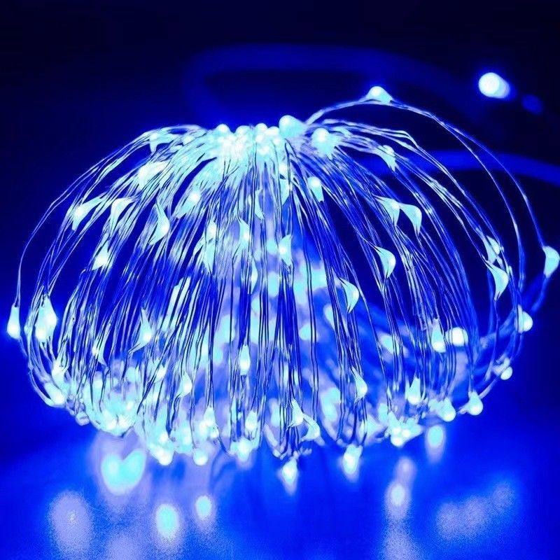 7/22/32m Wasserdicht LED Solar Kupferdraht Weihnachtsbaumleuchten mit PVC Material Warm