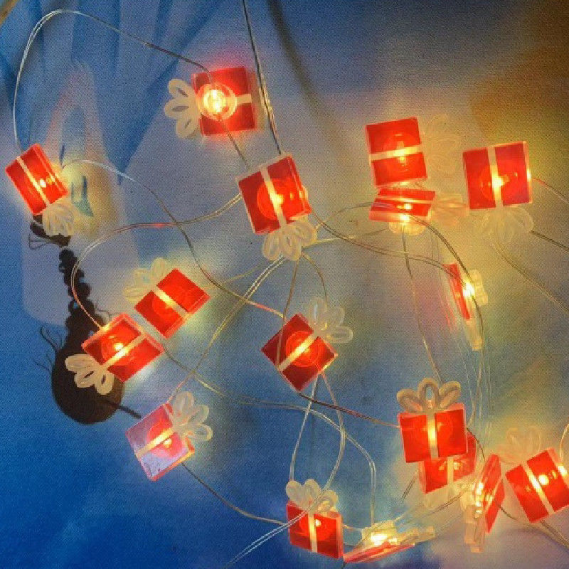 Rote LED Weihnachtslichter String Schneemann Weihnachtsmann Star Weihnachtsdekorationsprodukt