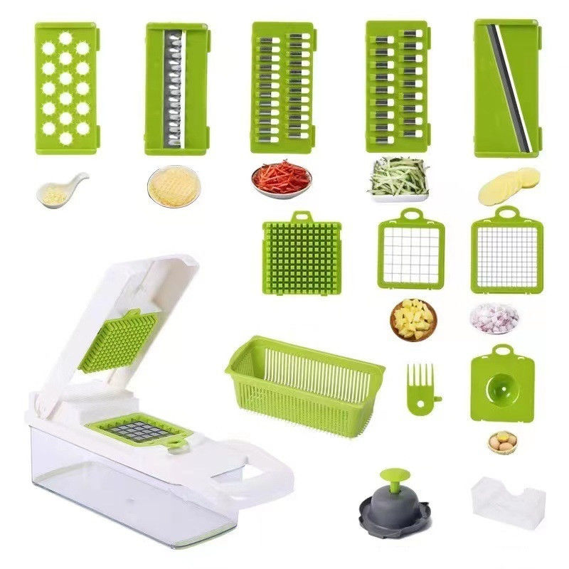 Früchte Gemüse Werkzeuge Top-Seller Küchenzubehör 12 in 1 Food Dicer Zwiebelhacker