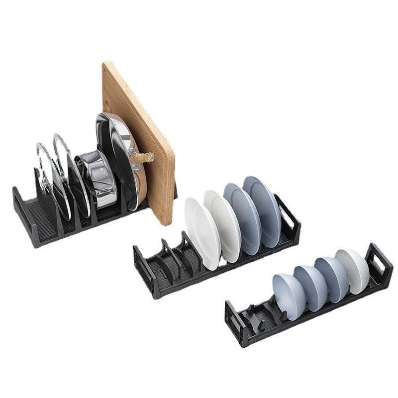 48*16*9,5 cm Geschirrhalter für Küchenschrank Schublade Essensgeschirr Rückziehbarer Halter