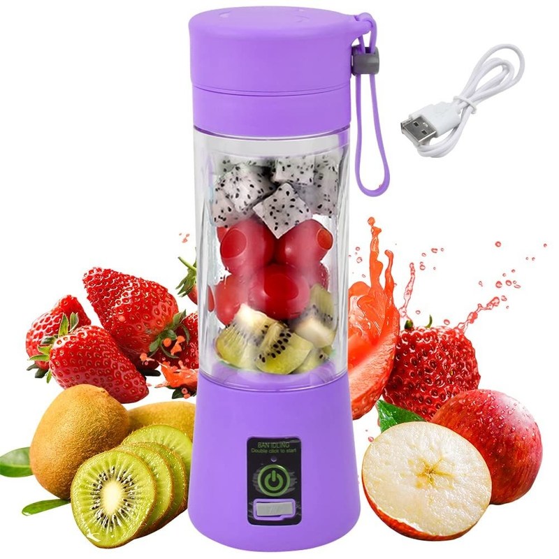 Silikon PC Elektrische Mini-Eisflasche-Blender Zuhause USB 2/4/6 Blades Saftsauger Tasse Maschine